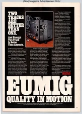 Eumig Sound 910 Dual Track Super 8 Projector Film Vintage 1978 Advertisement