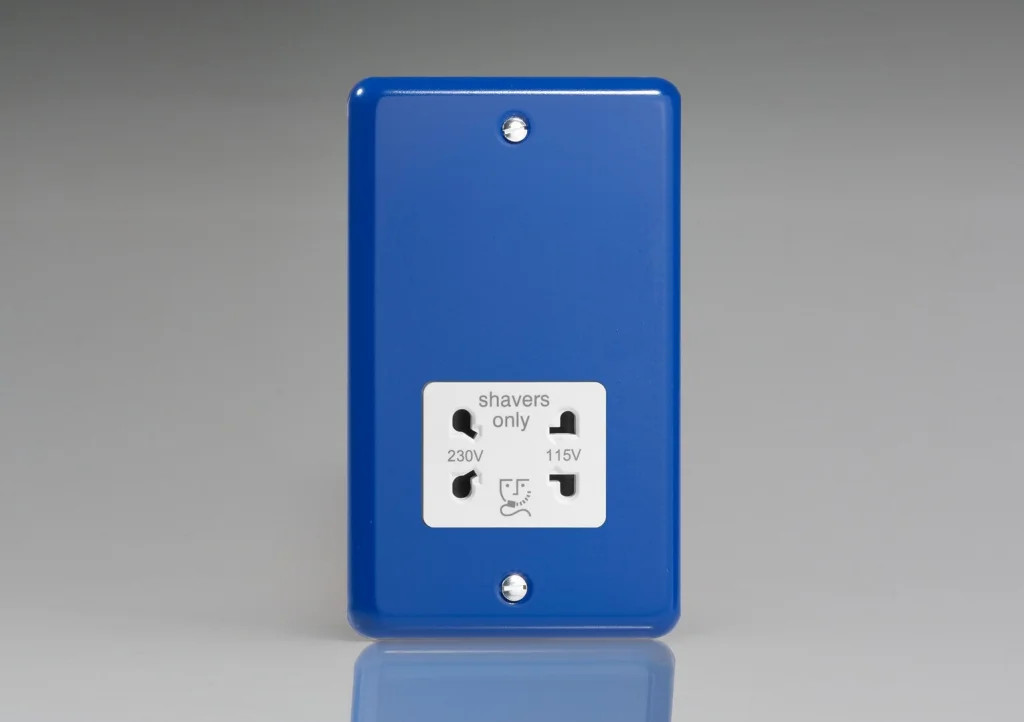 Shaver Socket Blue Lily Reflex + White Insert Varilight XYSSW.RB
