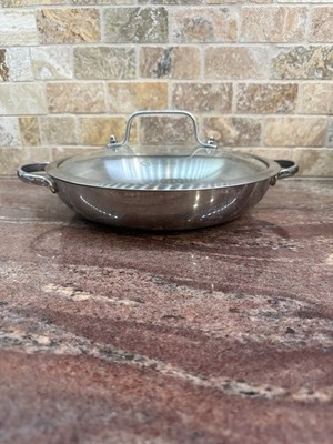 Revere Ware Proline 10'' Skillet Copper Core Stainless 2 Qt Saute Pot Fry Pan Lid