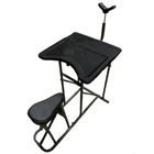 Shooting Table Bench Rest Rifle Target Range Folding Padded Gun Rest Seat Chair