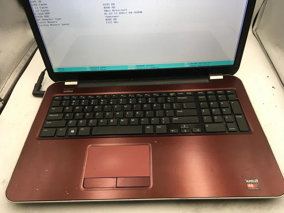 DELL INSPIRON 5735 - BOOTS TO BIOS - AMD A8 5545M - NO RAM -READ DESCRIPTION- BB - Image 3 of 4