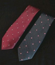 Blair Ties - Lot of 2 Foulard Ties 100% Polyester Made in USA