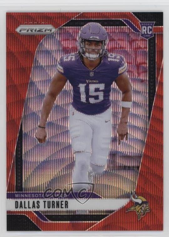 2024 Panini Prizm Rookies Red Wave 21/149 Dallas Turner #324 Rookie RC 1oa8