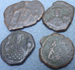Lot of 4 Byzantine Bronze Coins