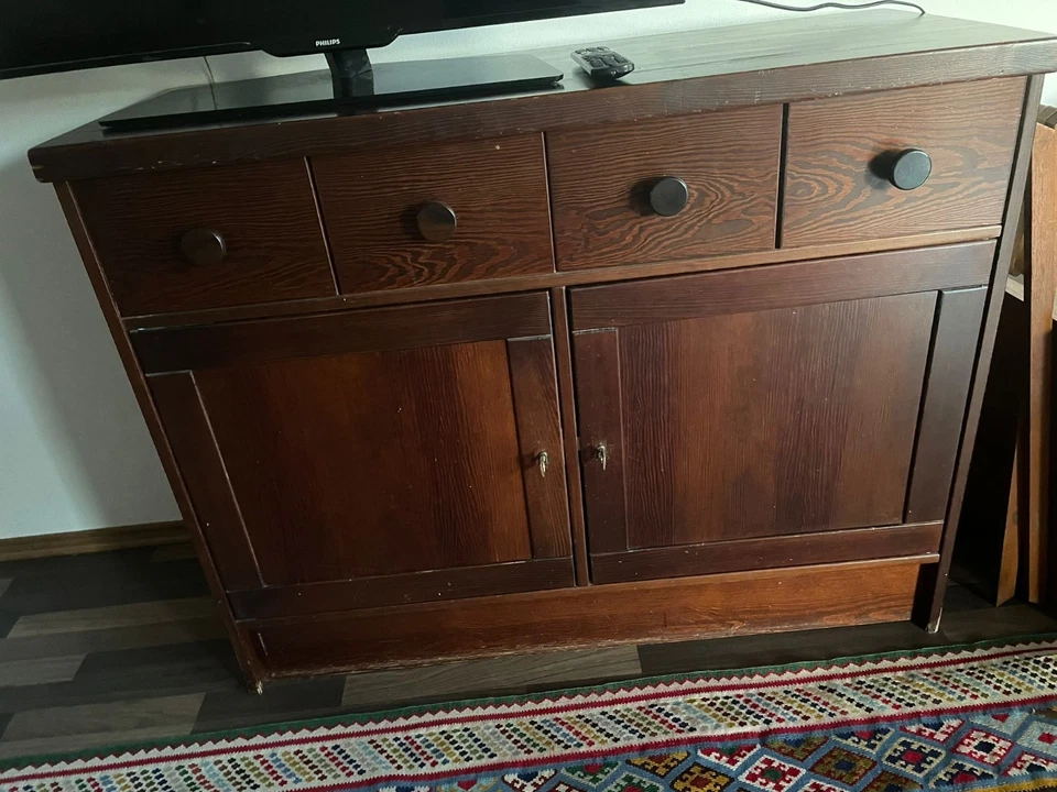 Kommode Schrank mit 6 Stoffschubladen, Sideboard