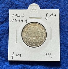 Kaiserreich 1 Mark 1914 A, J. 17, Silber, ss-vz