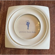 Pottery Barn Kids Picture Frame square shape, curricular opening for pic. white