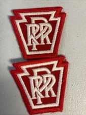 Vintage Pennsylvania Reading Railroad Patches Set of 2 Trains PRR Railway Sew On