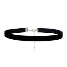 Collana Girocollo Donna Choker di Velluto nero 1cm Striscia Nera nastro aderente