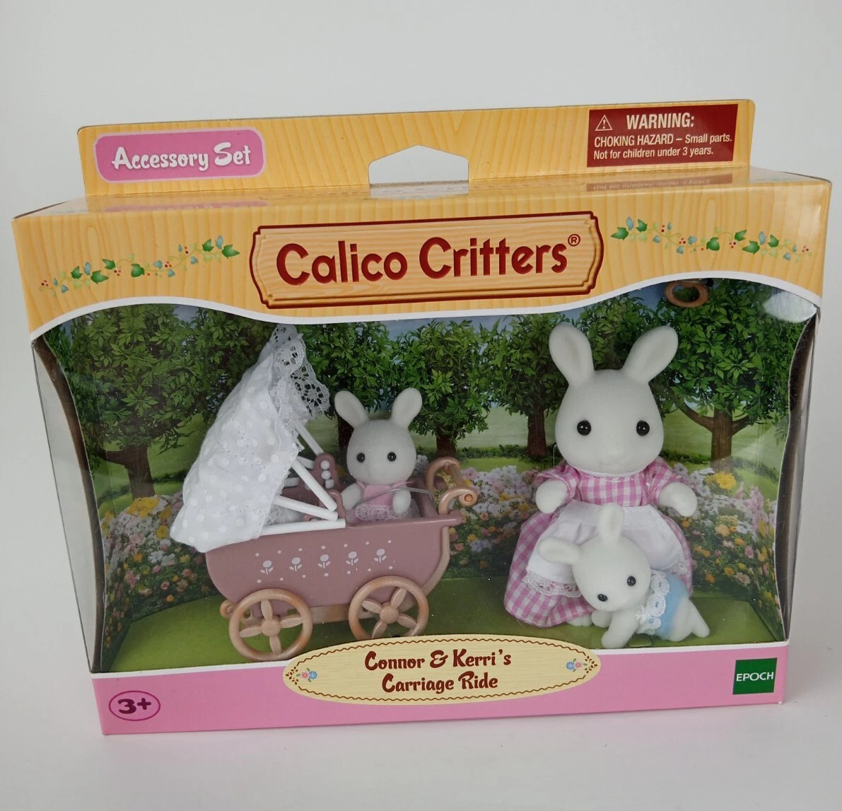 Calico Critters Connor Kerri s Carriage Ride Rabbit Family New