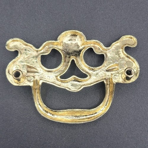 Vintage Set of 9 Reclaimed Gold Metal Batwing style Cabinet Drawer Pull Handles - Picture 21 of 22