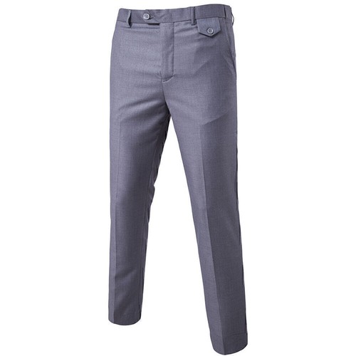 Men Casual Formal Smart Trousers Office Work Trousers Business Dress Long Pants- - Picture 8 of 13