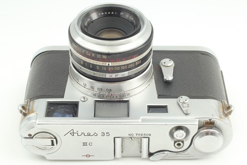 【Leica lookalike】 Aires 35 IIIC Vintage Film Camera W/ Coral 4.5cm f 2.4 # 902 - Picture 8 of 10
