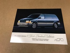 Vintage 1994 Dodge Caravan Dealership Salesman Flyer