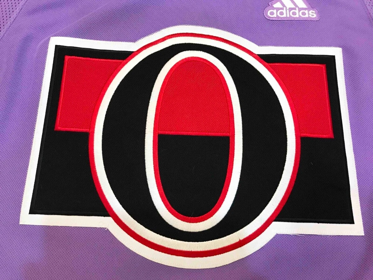 Adidas Ottawa Senators Fights Cancer NHL Hockey Jersey Sz 54 Purple Sewn blank