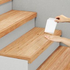 Clear Non Slip Stair Treads for Wooden Steps Indoor 5 Pack 4" x 24" Pre-Cut A...