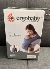 ERGOBABY EMBRACE COZY BABY CARRIER NEWBORN  7-25 LBS OXFORD BLUE