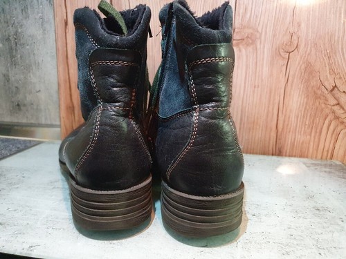 Josef Seibel Sandra 43 Damen Schnür + RV Stiefel Stiefelette Leder-Mix grün gef. - Bild 5 von 10