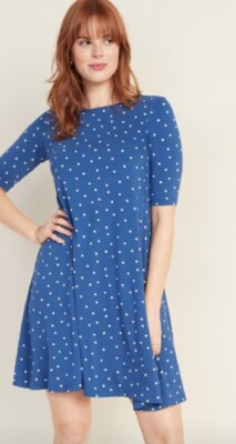 NWT Old Navy Jersey Knit Swing Dress Long or Elbow Sleeves XS | eBay