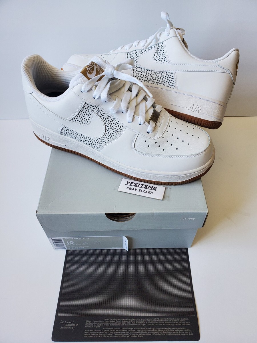 Nike Air Force 1 07' Low Perforated Side panels White Gum Sz Nike Air Force 1 07' Low Perforated Side panels White Gum Sz
