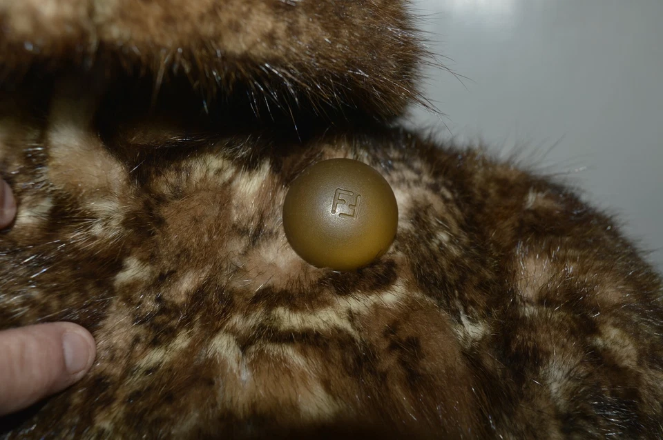 Alta Moda Pronta FENDI Animal Print Blanco Marrón Multi Batwing Abrigo Chaqueta Foto 4 de 4