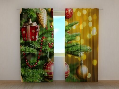 3D Lux Curtain Printed Christmas Toys decoration by Wellmira Made to Measure - Afbeelding 1 van 10