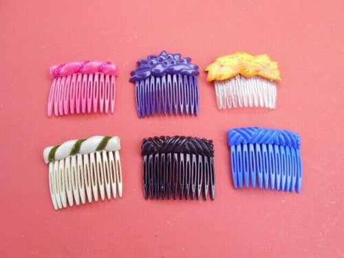 Lot De 6 Barrettes à Cheveux Anciennes Geneviève Clément Paris - Années 1930-1950 - Stock Ancien