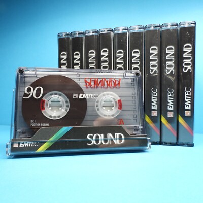   10x EMTEC Sound I 90 * IEC I Type 1 * Kassetten Cassettes кассеты * 2002  
