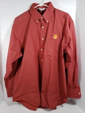 Shell Oil Company Long Sleeved G & K Uniform Shirt Size XL