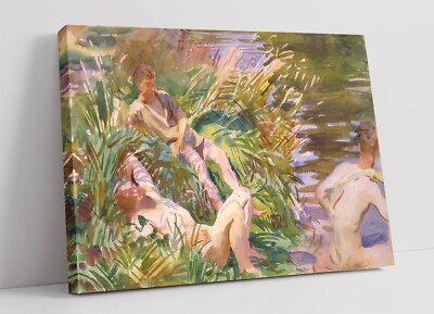 JOHN SINGER SARGENT, TOMMIES BADEN - PREMIUM GERAHMTER LEINWANDBILD-WANDKUNSTDRUCK