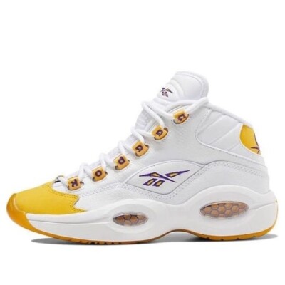 【新品未使用】QUESTION MID　レイカーズカラー　28cm DS Reebok Question Mid Yellow Toe Lakers FX4286 2020 GS size 6Y