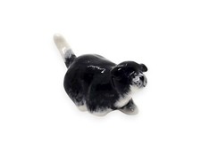 1&frac12;" Long Icelandic Dog Ceramic Figurine Puppy Miniature Animals Pet Porcelain