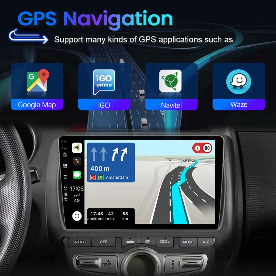 9'' Android 15 Autoradio Navi Carplay Für Honda Fit/Jazz/City 2002-2007 6G+128GB - Bild 4 von 4