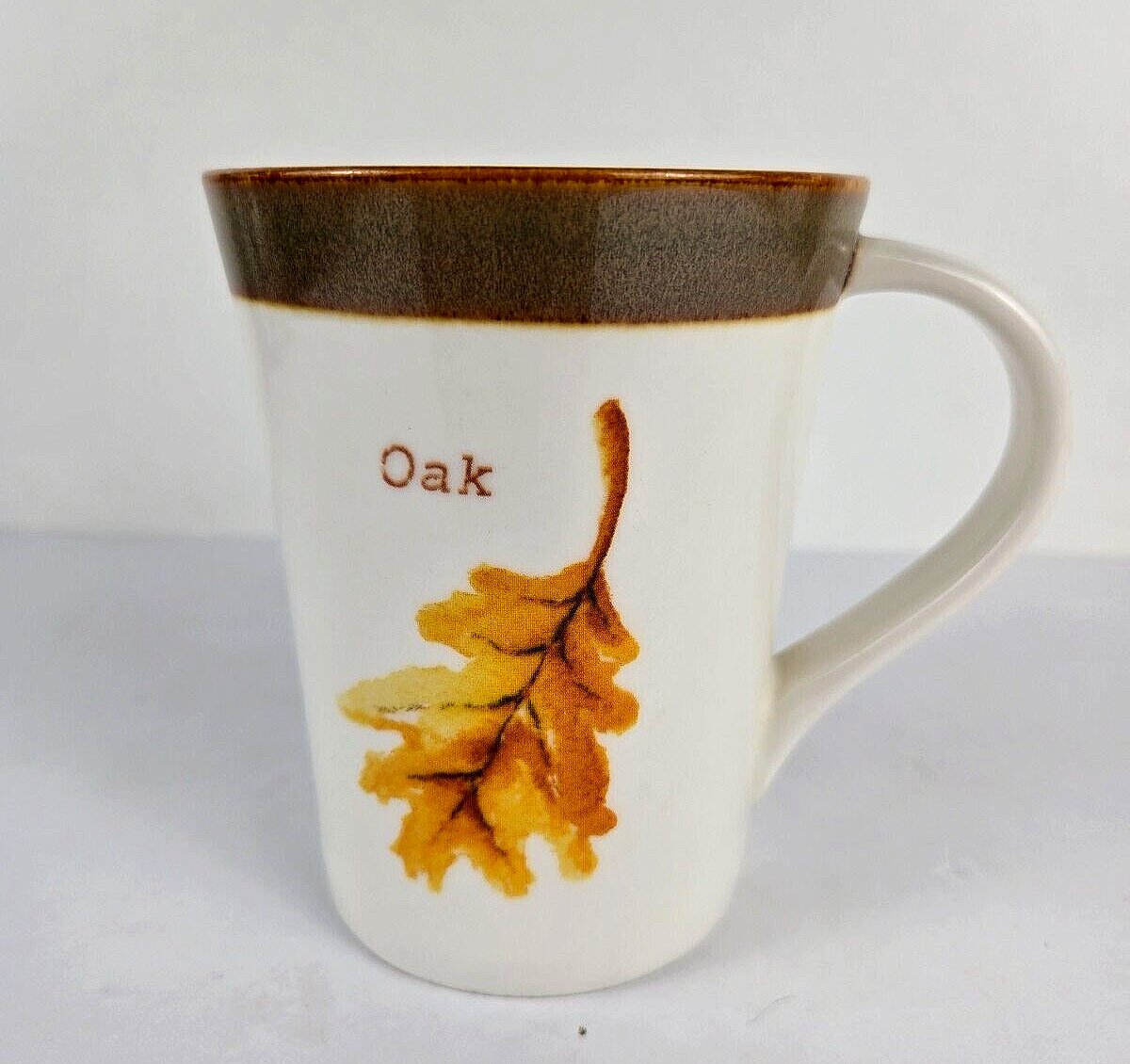 Starbucks Oak Leaf Ceramic Mug 2007 Fall Autumn 13 oz