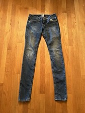 True Religion Jeans Women's Size 26 Skinny Leg Medium Wash Made In USA