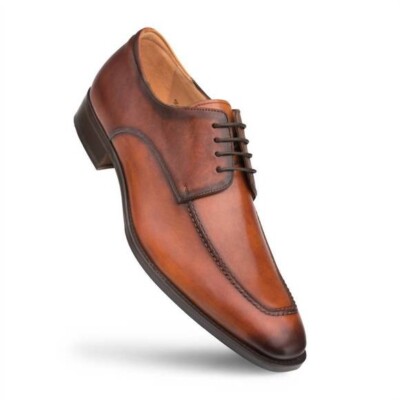 Handmade Men Good Year Welted Brown Leather Derby Oxford Shoes Bespoke Shoes