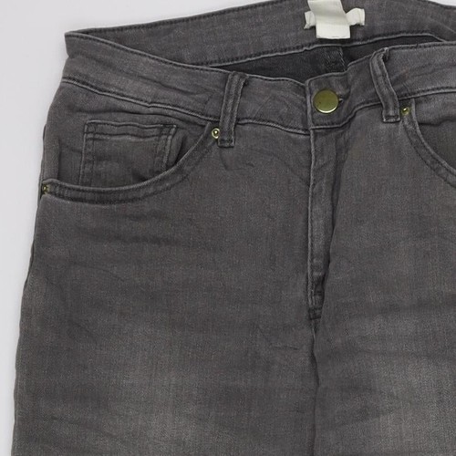 H&M Womens Grey Cotton Blend Skinny Jeans Size 10 L28 - Picture 6 of 12