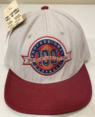 Vintage Pro Football Centennial Snapback Hat Fully Embroidered logo Made In USA