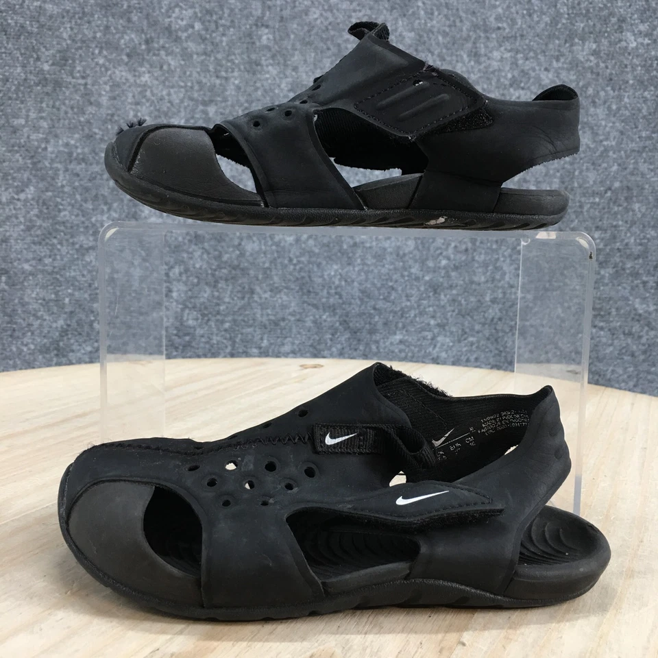 Sandalias Nike Niños 10 Sunray Protect 2 Informales con Cordones Planas 943827-001 Negras Foto 2 de 4
