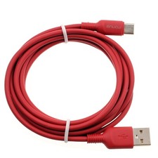 Red 6ft USB-C Cable Charger Cord Power Wire Type-C Fast Charge Sync for Tablets