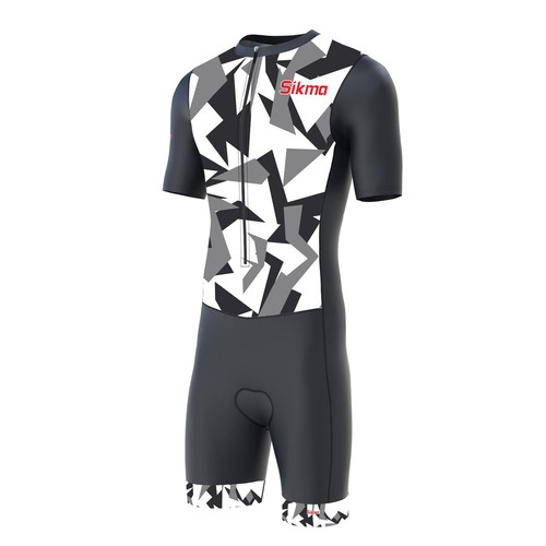 Men Triathlon Suit Cycling Running Compression Swimming Tri Skinsuit Gel Padded - Picture 35 of 40