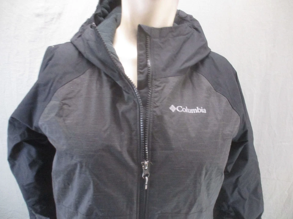 Chaqueta de snowboard Columbia OMNI-TECH talla L (14-16) niña negra 100 % nailon con cremallera 463 Foto 2 de 4