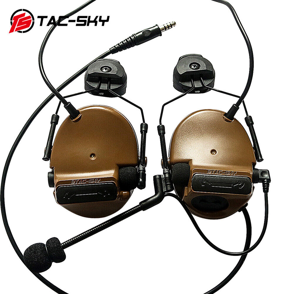 TS TAC-SKY Tactical Headset COMTAC III Airsoft Sport Hunting Headset with  PTT