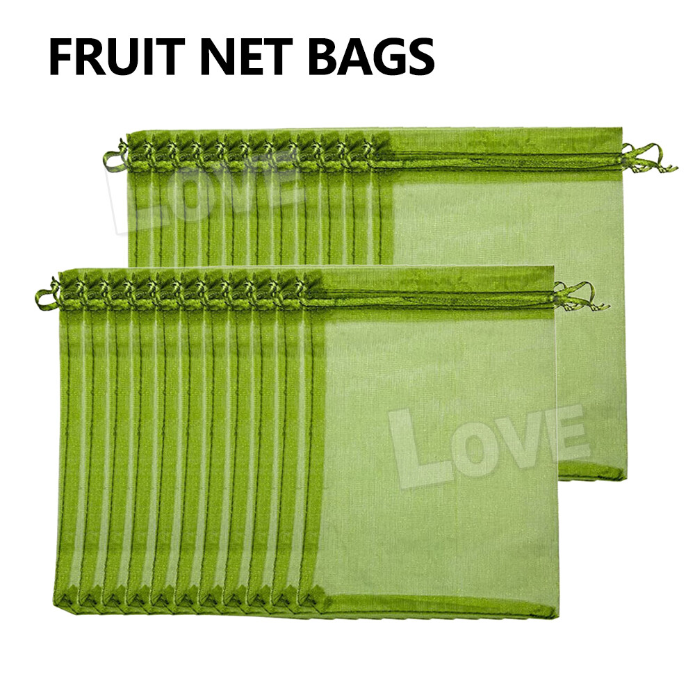50/100x Vegetable Garden Fruit Net Bags Protection Mesh Insect Proof Agriculture eBay