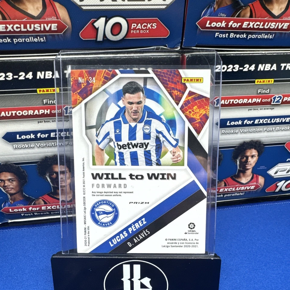 2020-21 Panini Mosaic La Liga - Will to Win Mosaic Prizm #34 Lucas Perez - Image 2 of 2