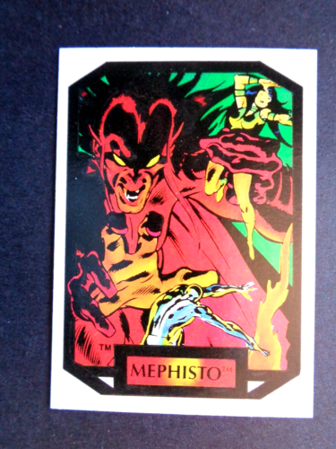 1987 COMIC IMAGES  MARVEL *COLOSSAL CONFLICTS* CARD #50 MEPHISTO  NM - Picture 1 of 2