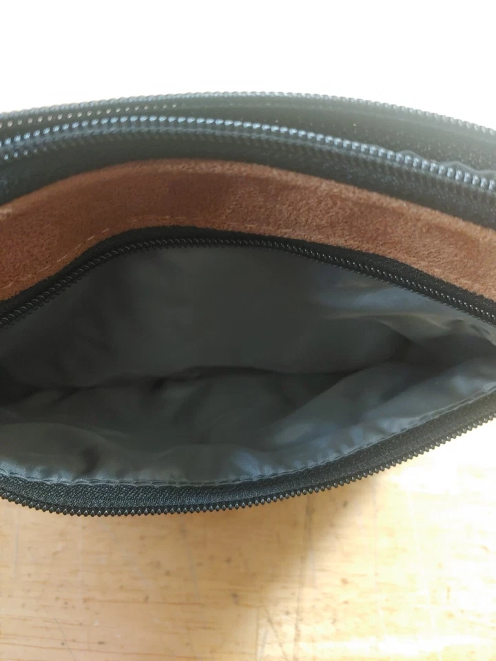 Bolso sin asas Boho bordado de seda floral colorido gamuza cuero cremallera Y2k Foto 4 de 4