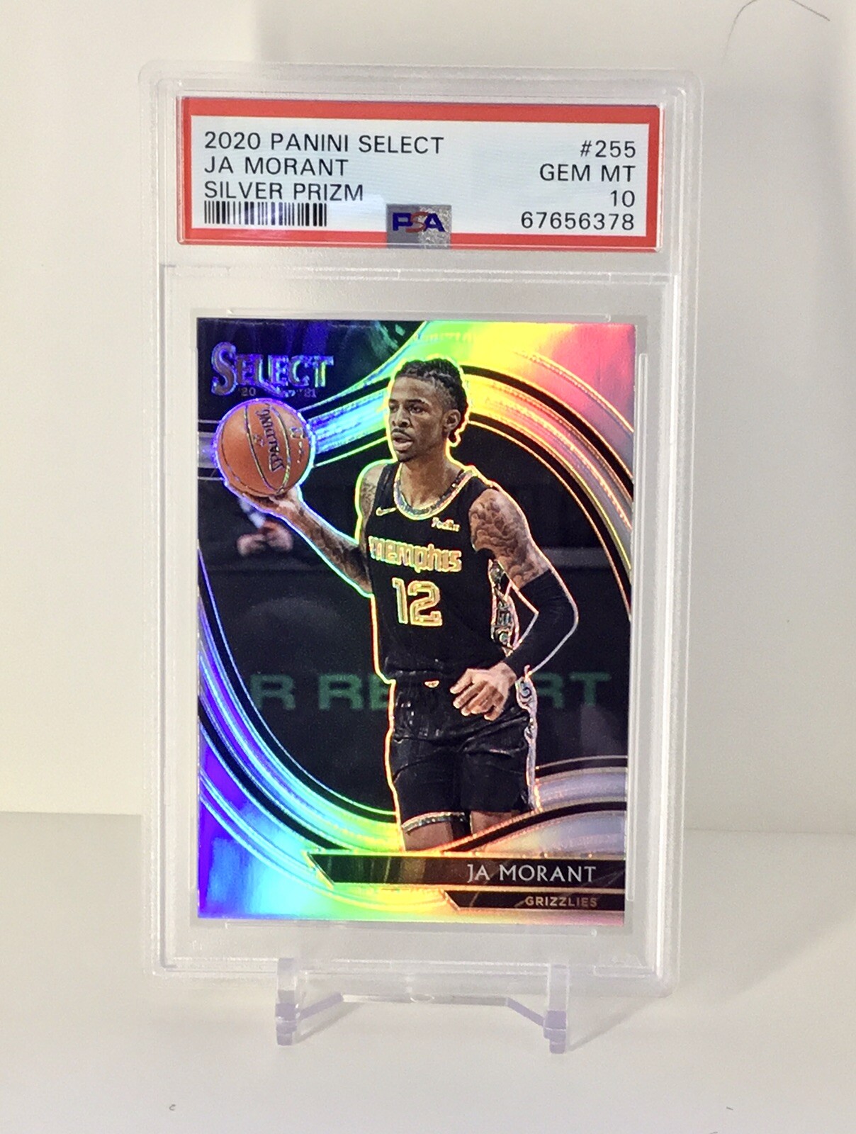 Ja Morant 2020 Select Courtside SILVER PRIZM #255 PSA 10 Memphis Grizzlies POP 9