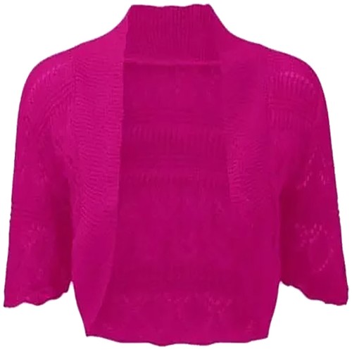 Womens Short Sleeve Crochet Knitted Cardigan Ladies Open Fornt Knit Bolero Shrug - Picture 10 of 33