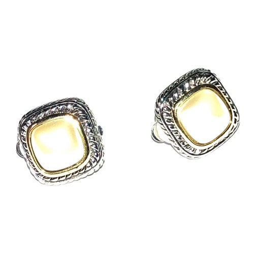VINTAGE GOLD TONE & CRYSTAL DROP MESH & CLEAR STONE CLIP ON  display picture 1